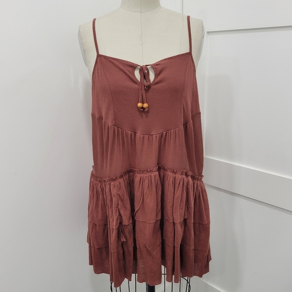 NWOT Free People Beach Burnt Henna Mini Dress Size XS - Picture 1 of 11